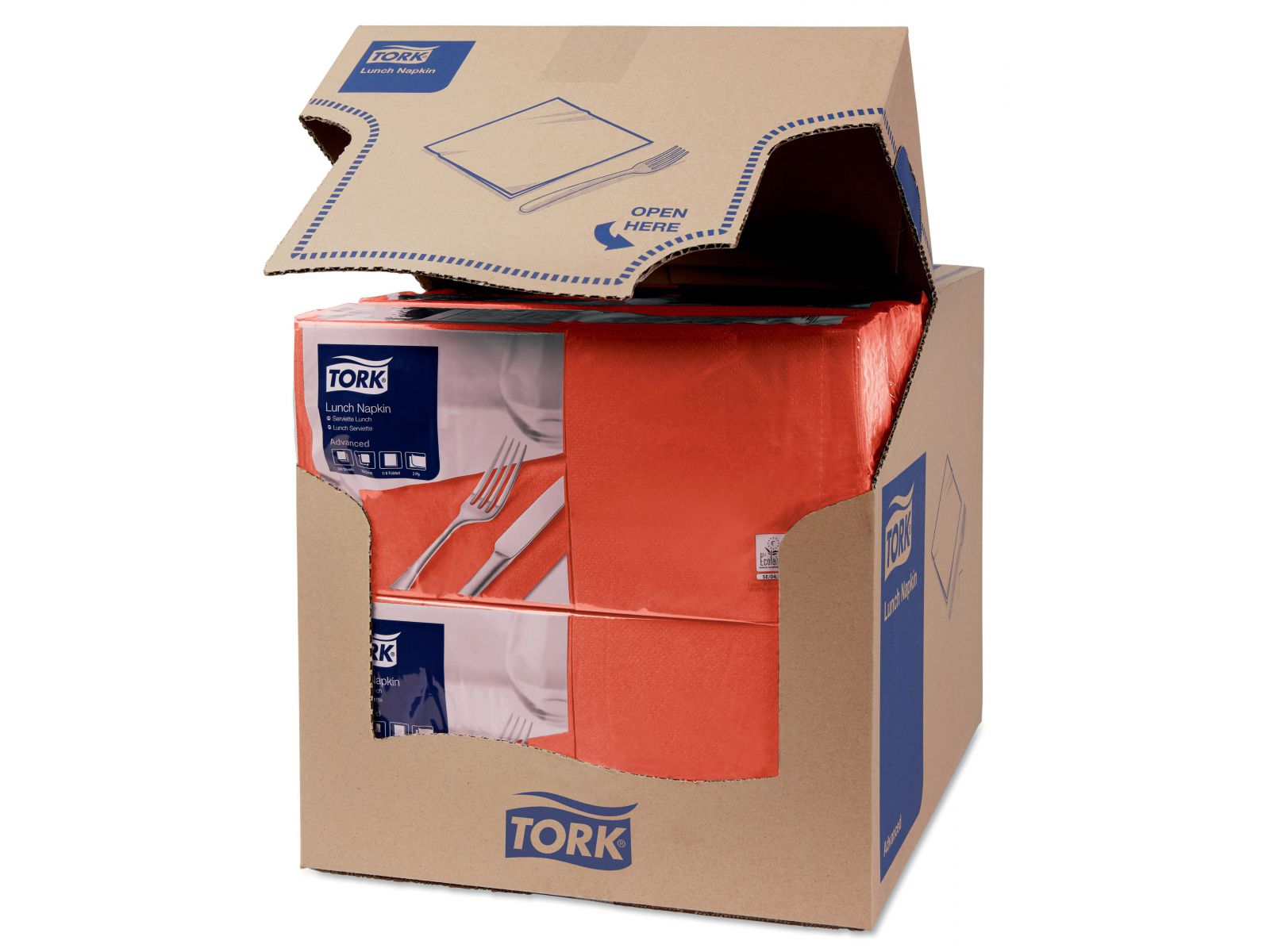 Serwetki Tork 477216 Terracotta 33x33 Karton 2000 serwetek (10 x 200) Składana 1/4